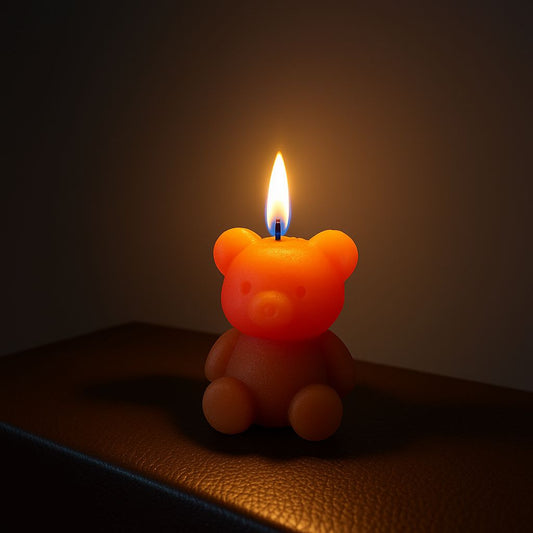 Teddy Candles - Soy Wax, Japanese Rose Fragrance